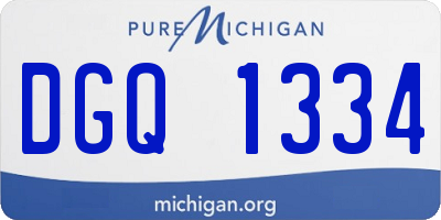MI license plate DGQ1334