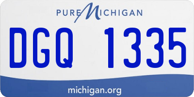 MI license plate DGQ1335