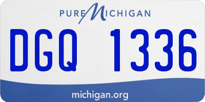 MI license plate DGQ1336
