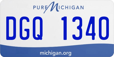 MI license plate DGQ1340