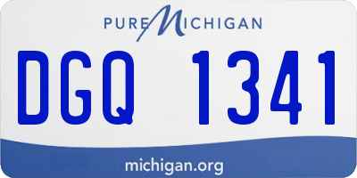 MI license plate DGQ1341