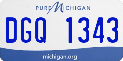 MI license plate DGQ1343
