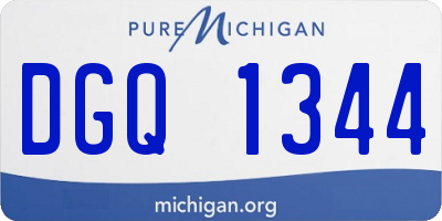 MI license plate DGQ1344
