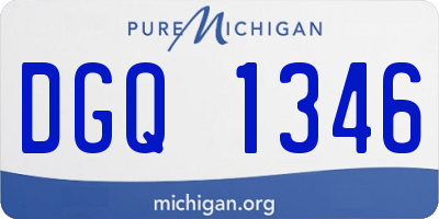 MI license plate DGQ1346