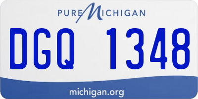 MI license plate DGQ1348
