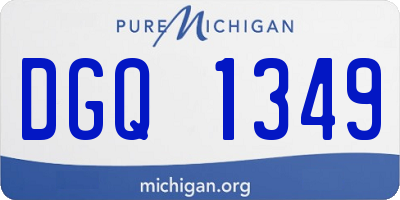 MI license plate DGQ1349