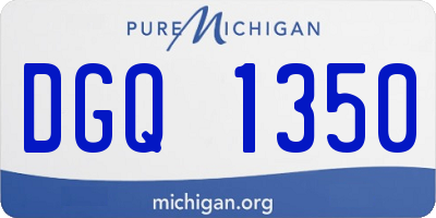 MI license plate DGQ1350