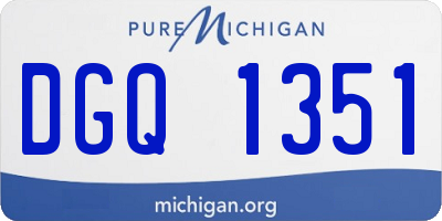 MI license plate DGQ1351