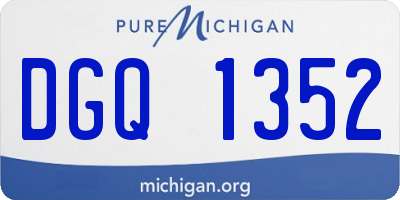 MI license plate DGQ1352