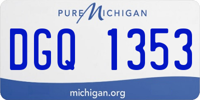MI license plate DGQ1353