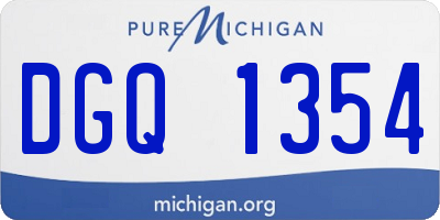 MI license plate DGQ1354