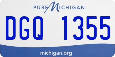 MI license plate DGQ1355