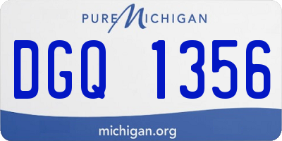 MI license plate DGQ1356