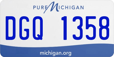 MI license plate DGQ1358