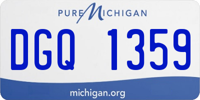 MI license plate DGQ1359