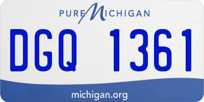 MI license plate DGQ1361