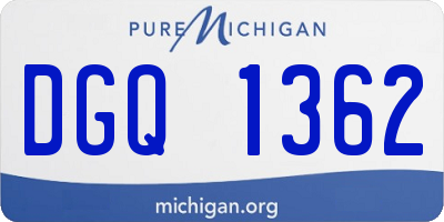 MI license plate DGQ1362