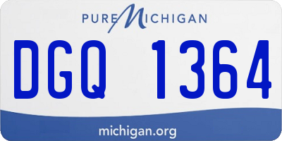 MI license plate DGQ1364
