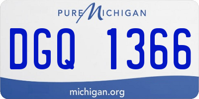 MI license plate DGQ1366