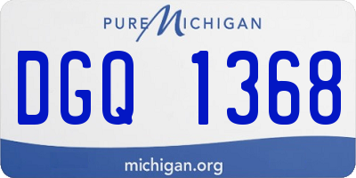 MI license plate DGQ1368