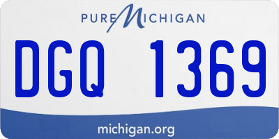MI license plate DGQ1369