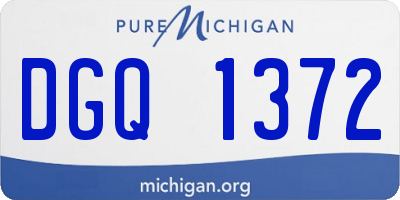 MI license plate DGQ1372