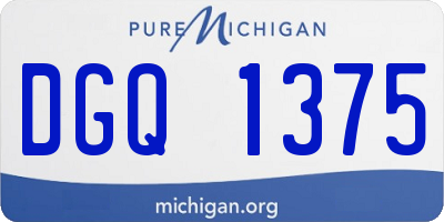 MI license plate DGQ1375