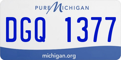 MI license plate DGQ1377