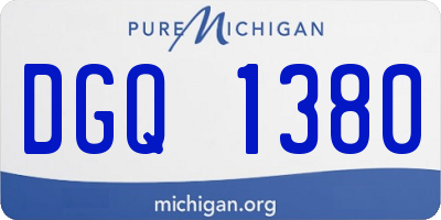 MI license plate DGQ1380