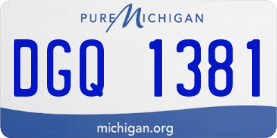 MI license plate DGQ1381
