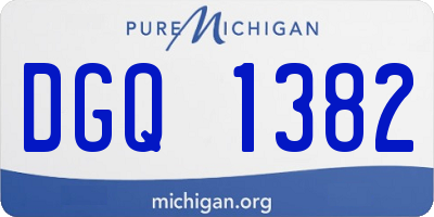 MI license plate DGQ1382