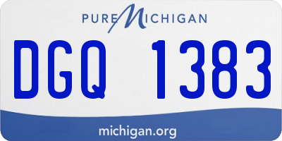 MI license plate DGQ1383