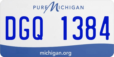 MI license plate DGQ1384