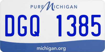 MI license plate DGQ1385