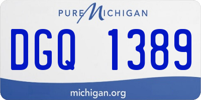MI license plate DGQ1389
