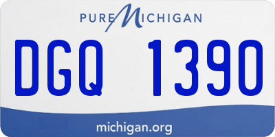 MI license plate DGQ1390