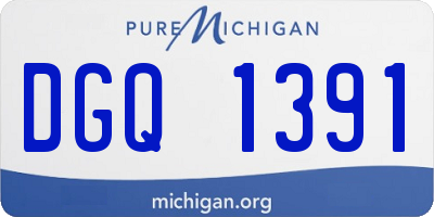 MI license plate DGQ1391