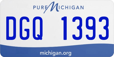 MI license plate DGQ1393