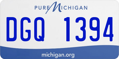 MI license plate DGQ1394