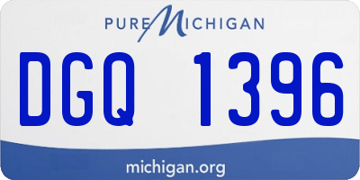 MI license plate DGQ1396