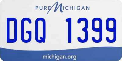 MI license plate DGQ1399