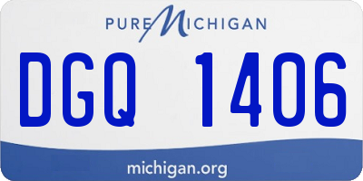MI license plate DGQ1406