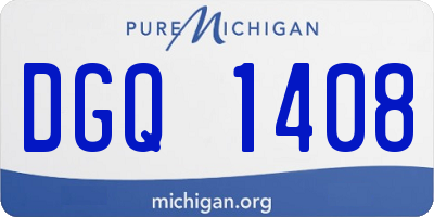 MI license plate DGQ1408