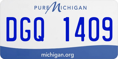 MI license plate DGQ1409