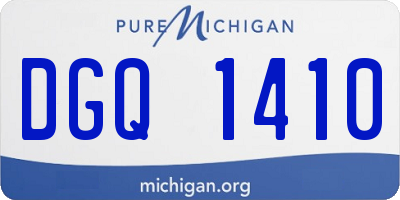 MI license plate DGQ1410