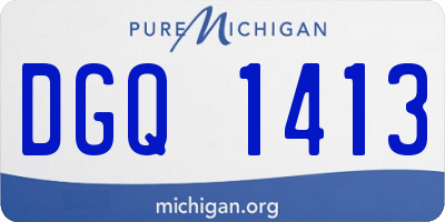 MI license plate DGQ1413