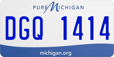 MI license plate DGQ1414