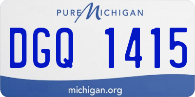 MI license plate DGQ1415