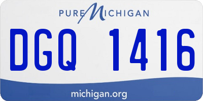MI license plate DGQ1416
