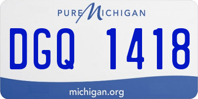 MI license plate DGQ1418